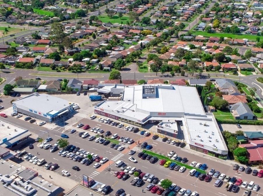a modern and spacious single-storey essential retail with a Coles supermarket as the main anchor tenant.